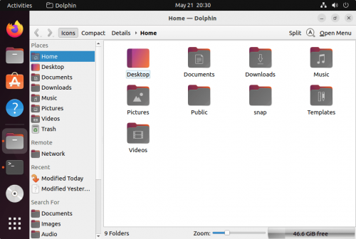 Файлові менеджери для Linux, подібні до Windows 10 11 - Dolphin-File-Manager-ubuntu-22.04.png