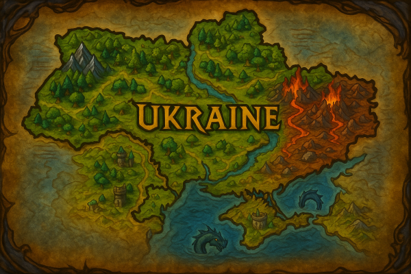 Згенеровані зображення - 20250807_0945_Warcraft-Style Ukraine Map_simple_compose_01k21mae14fw0rz1r5ap1p6y40.png