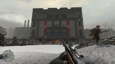 Захваченное здание с нацистскими флагами - shot0001.jpg