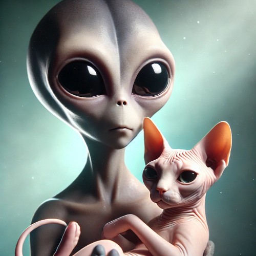 Згенеровані зображення - alien-and-cat.jpg
