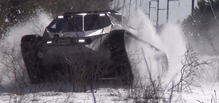 Ripsaw EV2 ездит по сугробам