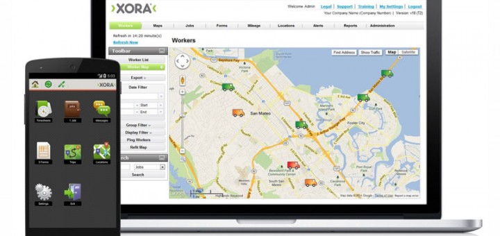 Интерфейс программы Xora