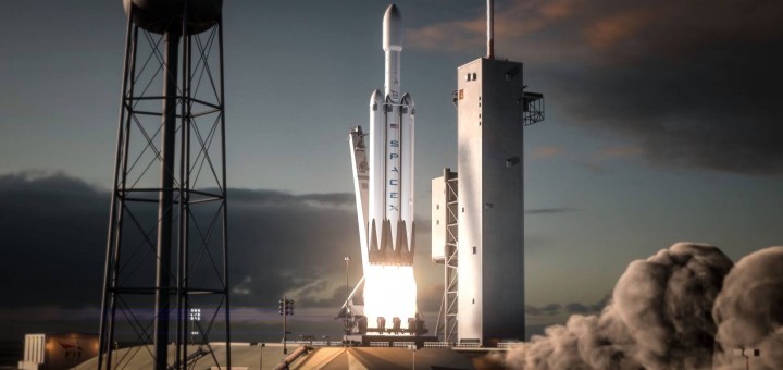 Виртуальный запуск ракеты-носителя Falcon Heavy от Илона Маска