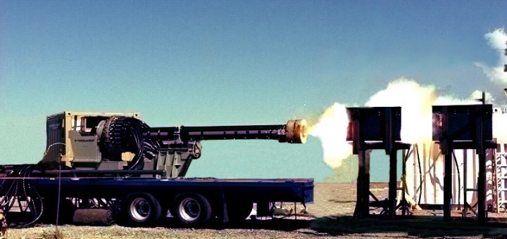 Рельсотрон Blitser в действии